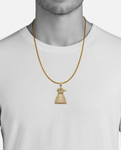 Load image into Gallery viewer, Solid 10k Yellow Gold 2.20CTTW Diamond Money Bag Necklace - Bag Money Necklace - Diamond Bag Necklace - Bag Money Gold Necklace
