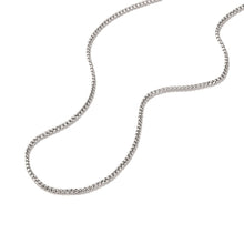 Load image into Gallery viewer, 14K White Gold Box Chain Necklace - 16&quot; 18&quot; 20&quot; 24&quot; Inch, 1mm 2mm 3mm - Delicate Dainty Gold Chain - White Gold Box Necklace
