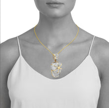 Load image into Gallery viewer, Solid Yellow Gold Baseball Cap Necklace - Diamond Cap Pendant - Solid Gold Exclusive Hip Hop Necklace - Diamond Baseball Cap Necklace
