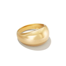 Load image into Gallery viewer, Solid 14k Yellow Gold Dome Ring - Dome Ring - Thick Gold - Round Ring - Chunky - Bubble - Circle Ring - Statement Ring - 14k Yellow Gold
