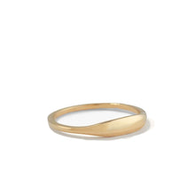 Load image into Gallery viewer, Solid 14k Yellow Gold Tiny Signet Ring - Custom Letter Ring - Initial Ring - Personalized Signet Ring - Gold Stacking Ring Gold Filled Ring
