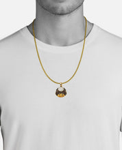 Load image into Gallery viewer, 14K Solid Yellow Gold Diamond Mushroom Face Necklace - Mario Mushrooms Diamond Face Necklace - Yellow Gold Diamond Mushroom Charm
