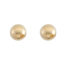 Load image into Gallery viewer, 14K Yellow Gold High Polished Ball Stud Earrings - High Quality Ball Studs - Great for Gift - High Polished Half Ball Stud Elegant Earrings
