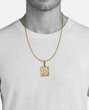 Load image into Gallery viewer, Solid Yellow Gold Diamond Nugget Dog Tag Pendant - Dog Tag Gold- Gold Dog Tag Charm - Gold Dog Tag Pendant - Large Diamond Dog Tag Necklace
