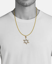 Load image into Gallery viewer, Solid Yellow Gold Star of David Necklace - Gold Diamond Star of David Necklace - Diamond Jewish Star Necklace - Diamond Star Necklace
