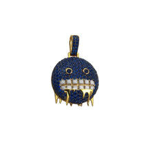 Load image into Gallery viewer, Solid Yellow Gold Diamond freezing Emoji Necklace - Gold Emoji Necklace - Freezing Gold Emoji Necklace
