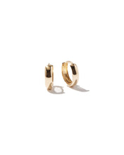 Load image into Gallery viewer, 14k Solid Gold Huggie Hoop Earrings - Second Hole Hoops - Cartilage Hoop - Tiny Hoop Earrings - Gold Conch Hoops - Mini Hoop - Small Hoop
