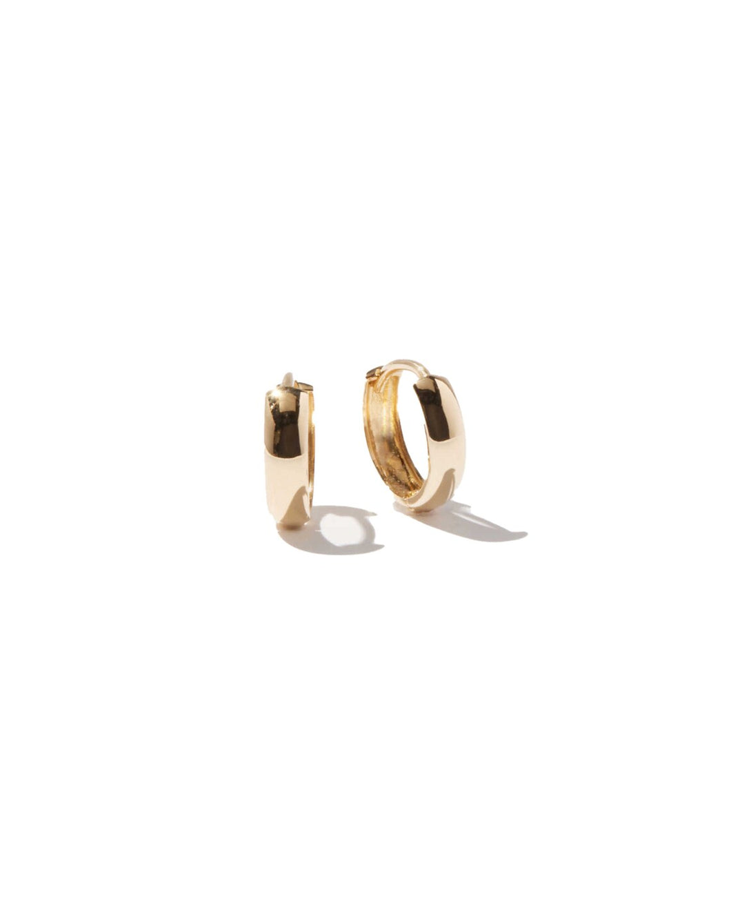 14k Solid Gold Huggie Hoop Earrings - Second Hole Hoops - Cartilage Hoop - Tiny Hoop Earrings - Gold Conch Hoops - Mini Hoop - Small Hoop