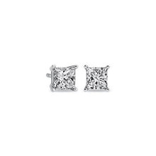 Load image into Gallery viewer, 1.50 Ct Princess Cut Stud Earrings vs1 Diamonds 14k Solid Yellow Gold Square Stud Screw Back1.50 Ct Princess Cut Stud Earrings vs1 Diamonds 14k Solid Yellow Gold Square Stud Screw Back
