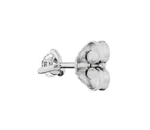 Load image into Gallery viewer, 0.25 CTW 14k Gold/White Gold Basket VS1 Diamond Round Brilliant Screw Back Stud Earrings
