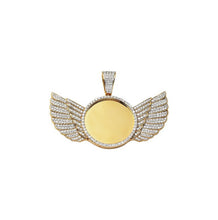 Load image into Gallery viewer, Solid 14k Yellow Gold 8.00 CTTW Diamond Round Memory Pendant with Wings
