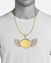 Load image into Gallery viewer, Solid 14k Yellow Gold 8.00 CTTW Diamond Round Memory Pendant with Wings
