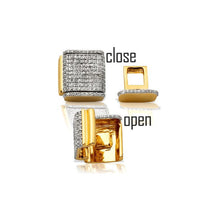 Load image into Gallery viewer, 0.80CTTW Yellow Gold 16MM Diamond Box Clasp Lock Miami Cuban Chain - 16MM Bracelet and Chain Diamond Box Lock - Diamond Box Lock
