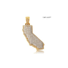 Load image into Gallery viewer, Solid Yellow Gold 1.25 CTTW Diamond Country Africa Pendant, Real Diamond Africa Necklace

