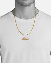 Load image into Gallery viewer, Solid Yellow Gold Diamond Yacht Pendant - Incredible Diamond Yacht boat pendant
