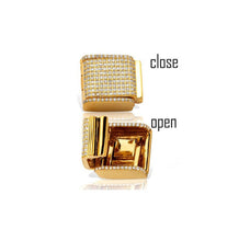 Load image into Gallery viewer, 1.00 CTTW Yellow Gold 16.5MM Diamond Box Clasp Lock Miami Cuban Chain - 16.5MM Bracelet and Chain Diamond Box Lock - Diamond Box Lock
