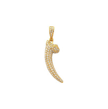 Load image into Gallery viewer, Solid Yellow Gold Diamond Claw Pendant - Real Diamond Claw Necklace
