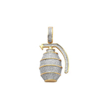 Load image into Gallery viewer, Solid Yellow Gold Diamond Grenade Pendant - Solid Yellow Gold Diamond Granade Necklace
