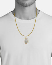Load image into Gallery viewer, Solid Yellow Gold Diamond Grenade Pendant - Solid Yellow Gold Diamond Granade Necklace
