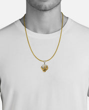 Load image into Gallery viewer, Solid Yellow Gold Diamond Monster Holding Ball Pendant - Diamond Monster Hand Holding Ball Necklace
