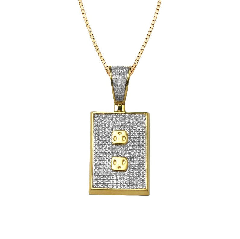 Solid Yellow Gold Diamond Wall Plug Outlet Pendant - High Quality Unique Diamond Wall Plug Outlet Necklace