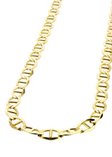 Load image into Gallery viewer, Mariner Concave Anchor Link Chain - 14K Solid Yellow Gold Necklace - Mariner Concave Link Chain - Mariner Concave All Sizes Chain
